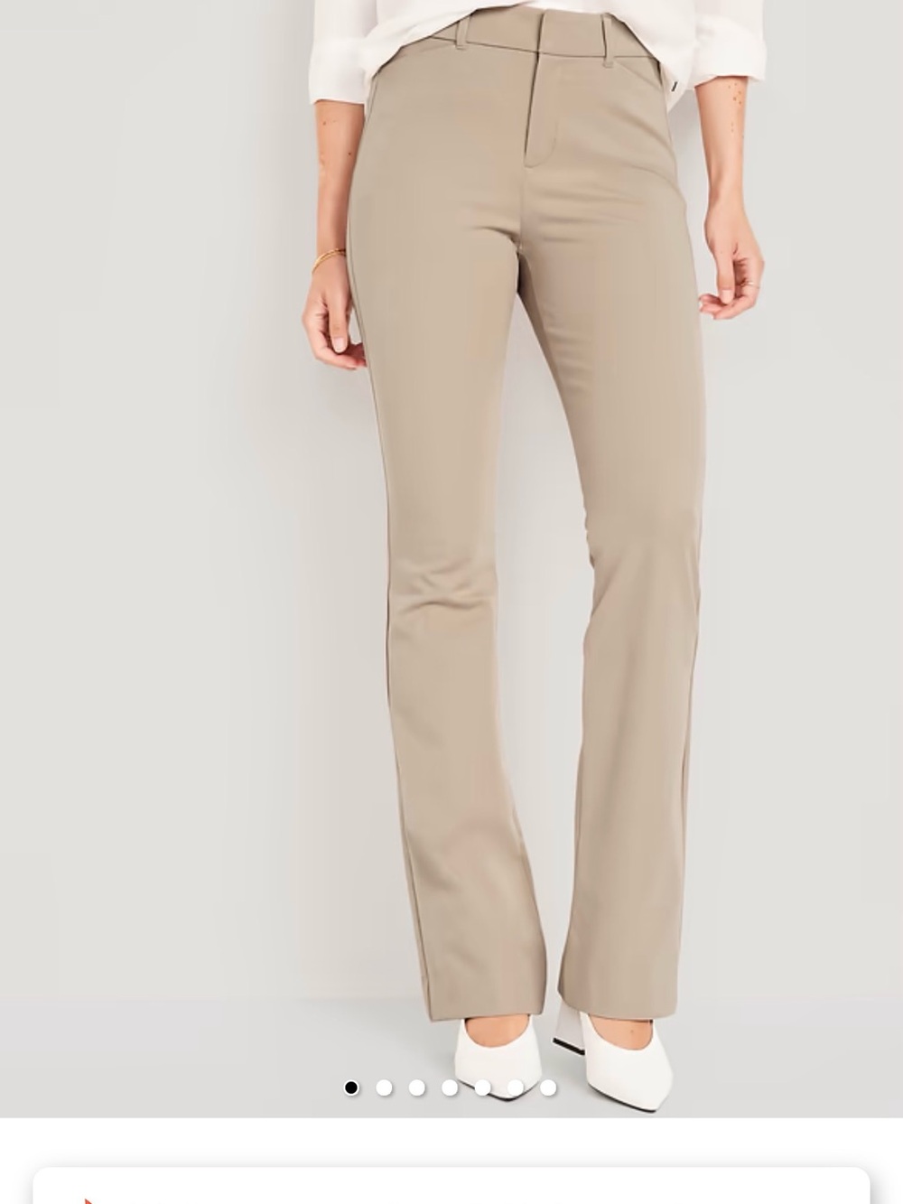 Old Navy Pixie Flare High Rise Beige Pants 611133-03-1-1402